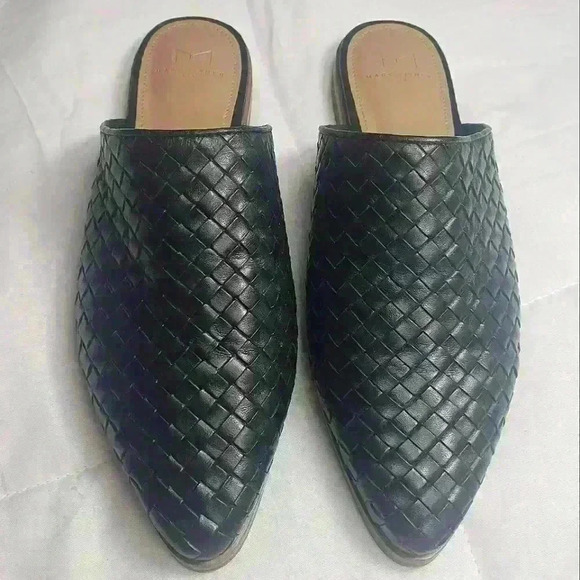 Marc Fisher LTD Womens Garren Woven Mules Slip On Pointed Toe Black Size 7.5M - Picture 4 of 12